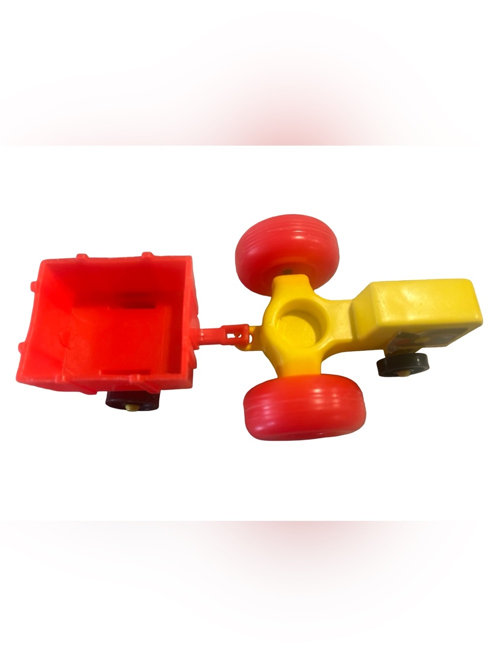 Vintage Fisher Price Farm Little People Set Yellow Farm Tractor Red Wagon